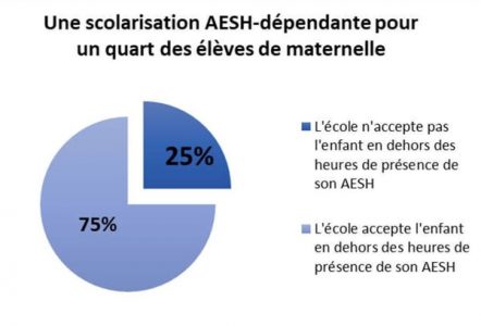 Une scolarisation AESH-dépendante pour un quart des élèves de maternelle